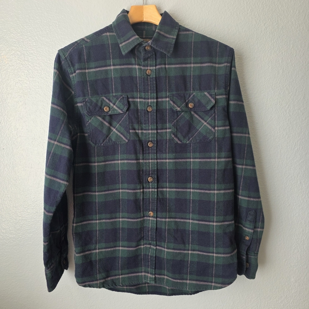 Jachs Heritage Flannel Plaid Shirt M Green.